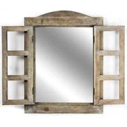 Rustic Wooden Dual Window Shutter Wall Mirror – HeadWestMirror.com