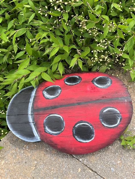 Rustic Wood Ladybug Garden Ladybug Decor Farmhouse Porch | Etsy