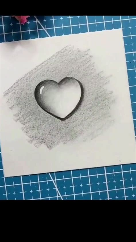 Watery heart drawing – Artofit