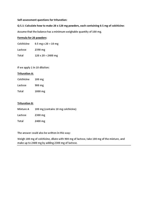 Trituration examples | PDF