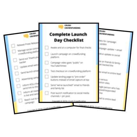 Complete Launch Day Checklist - Crush Crowdfunding