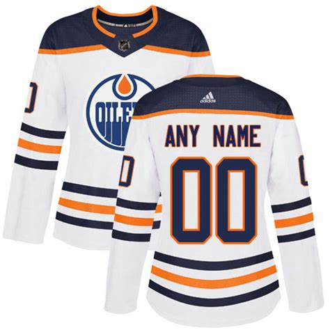 Edmonton Oilers Custom White Men's Adidas 2020-21 Reverse Retro Alternate NHL Jersey on sale,for ...