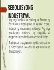 REBOLUSYONG INDUSTRIYAL.pptx - REBOLUSYONG INDUSTRIYAL Ang mga kaisipan na isinulong sa Panahon ...