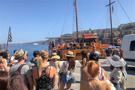 Santorini: Volcanic Islands Cruise with Hot Springs Visit | GetYourGuide