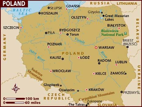 Map of Poland