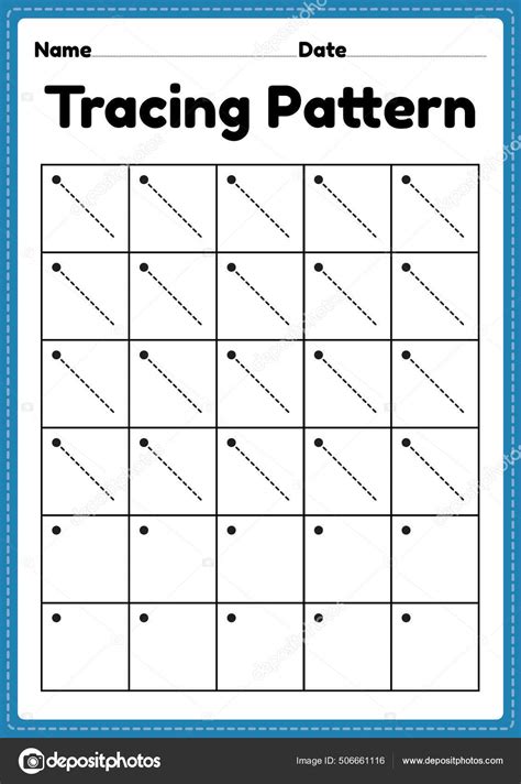 Tracing Pattern Left Slanting Lines Worksheet Kindergarten Preschool ...