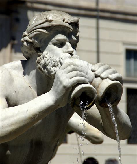 Rom, Piazza Navona, Fontana del Moro (Fountain of the moor) - a photo ...