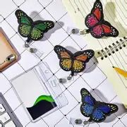 Butterfly Shape Retractable Id Badge Holder Badge Reels - Temu