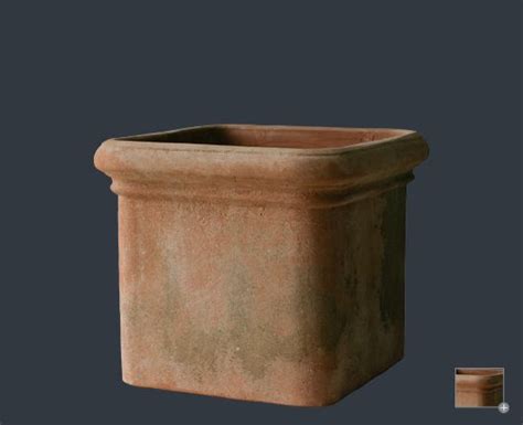 Square terracotta garden planter for a contemporary look | Terracotta ...