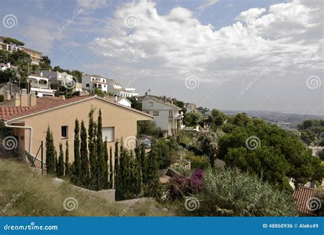 Santa Susanna, Spain stock photo. Image of house, horizon - 48860936