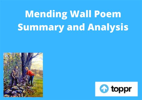 Mending Wall Poem | English Summary and Analysis