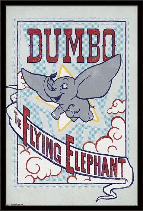 Disney Dumbo - Circus Poster Wall Poster, 22.375" x 34", Framed - Walmart.com