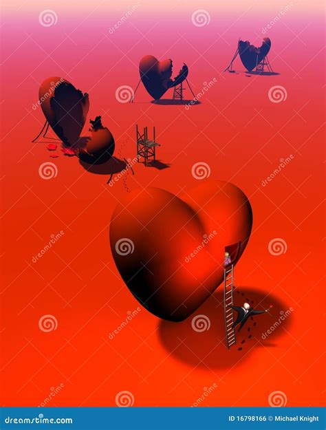 Trail of Broken Hearts stock illustration. Illustration of humor - 16798166