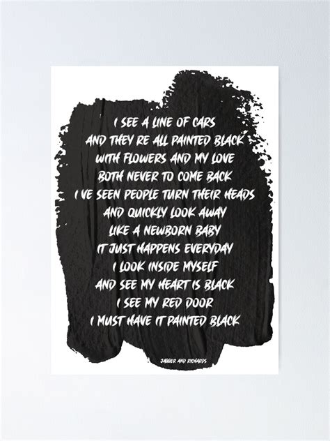 "Rolling Stones: Paint It Black Lyrics" Poster by SLPerrin | Redbubble