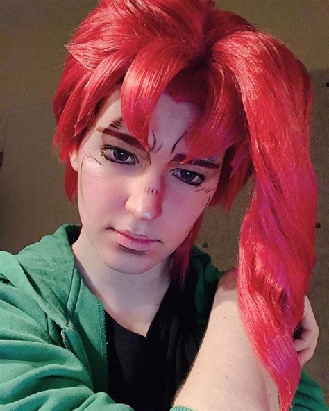 more Kakyoin spam! I really cant wait to fully cosplay him next weekend! 💚😩 ️🍒 #kakyoincosplay # ...