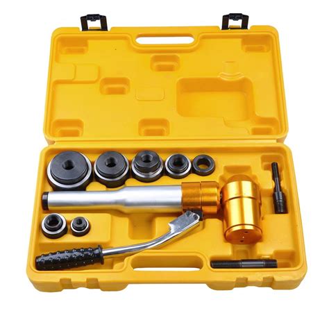 Yescom 6 Ton Hydraulic Knockout Punch Driver Kit 6 Dies Hole Punch ...