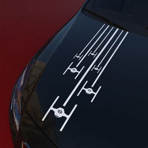 TIE FIGHTERS BLACK SQUADRON Hood Decal | Star Wars Stickers