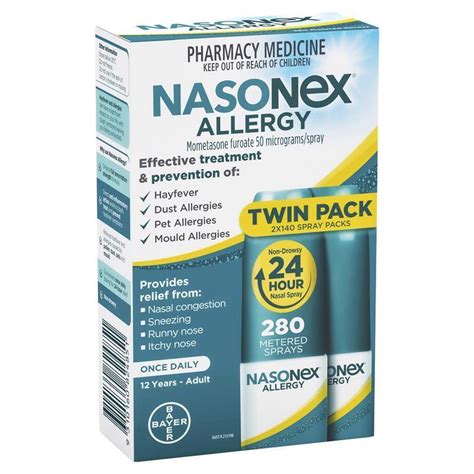 NASONEX Hayfever & Allergy Relief 280 Sprays - Adore Pharmacy