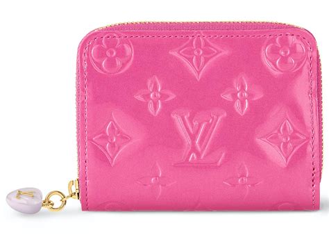 Louis Vuitton Zippy Coin Purse Neon Pink in Monogram Vernis Leather with Gold-tone - US