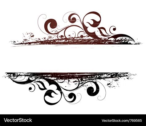 Grunge floral banner Royalty Free Vector Image