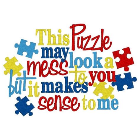 Autism Awareness Puzzle Pieces Embroidery T shirt by OhSewCuteToo