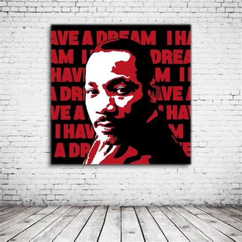 Martin Luther King Pop Art Poster - 90 x 90 cm Papier photo Mat 180 gr ...