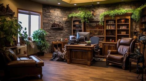 Premium AI Image | Inspiring office interior design Rustic style ...