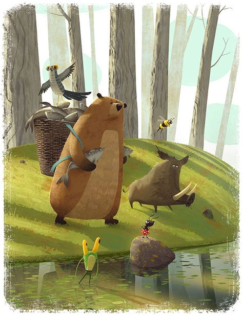 Enchanting Forest Animals Book Illustration