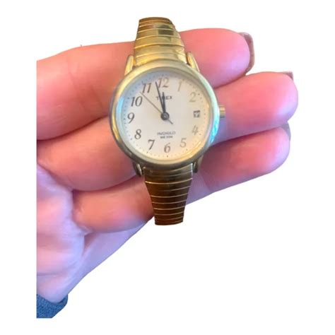TIMEX INDIGLO quartz ladies gold tone water resistant watch Battery Dead $18.98 - PicClick