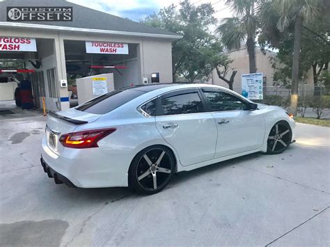 2017 Nissan Altima with 20x8.5 35 Niche Milan and 245/35R20 Nexen Nfera Su1 and Coilovers ...