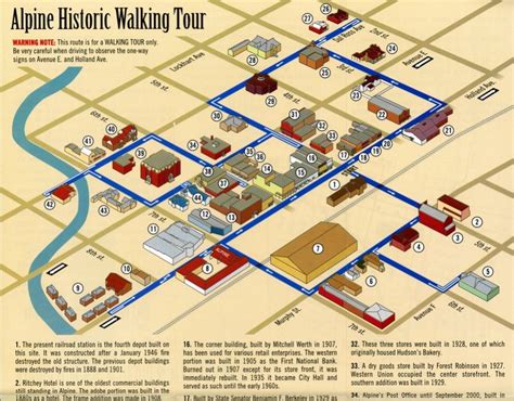 Alpine, Texas: Alpine Historic Walking Tour map - from historical ...