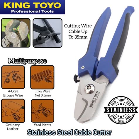 King Toyo Heavy Duty Stainless Steel Cable Cutter Scissors For Thick ...