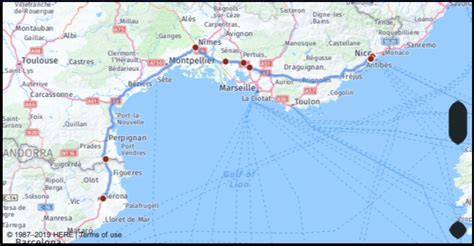 What is the drive distance from Nice Alpes Maritimes France to Girona ...