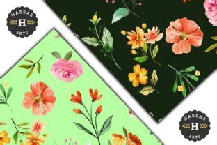 Flowers Seamless Pattern Backgrounds Graphic by Hassas Arts · Creative Fabrica