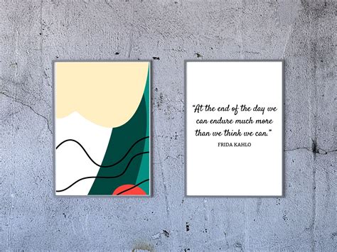 Frida Kahlo Quote + Abstract Art Print | Set of two Prints | Wall Art ...