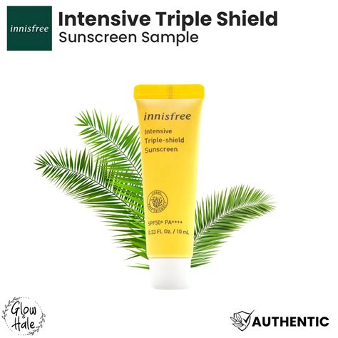 Innisfree Intensive Triple Shield Sunscreen SPF50+ PA++++ Sample 10ml | Shopee Philippines