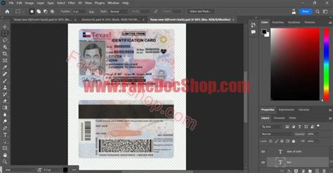 Texas ID Card PSD Template - Fakedocshop