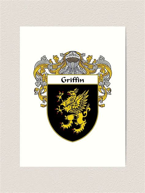 "Griffin Coat of Arms/Family Crest" Art Print for Sale by IrishArms ...