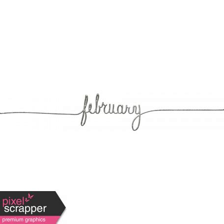 Toolbox Calendar - Metal Month Header - February graphic by Janet Kemp | DigitalScrapbook.com ...