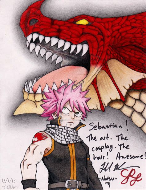 Natsu Dragneel and Igneel by CaptainDragonSlayer6 on DeviantArt