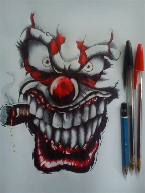 Resultado de imagen para tatuajes a lapiz de calaveras | Clown tattoo ...