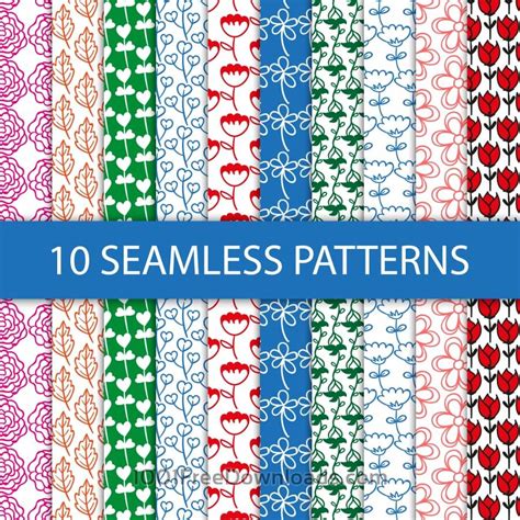 Free Vectors: Seamless floral patterns | Patterns