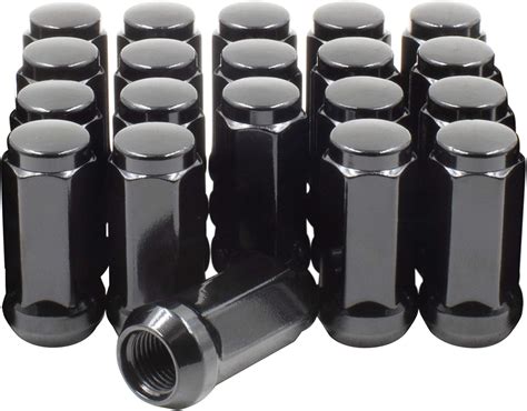 14x1.5 lug nut Set of 20 pc lugnuts for Chevy GM GMC Truck Black Acorn ...