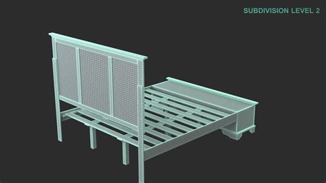 3D Bed Frame Model - TurboSquid 1881091