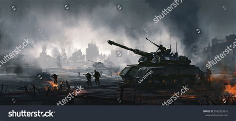 Cruel War Scenes Digital Painting3d Illustration Stock Illustration 1932853610 | Shutterstock