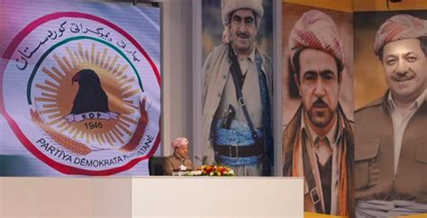 Kurdish Leader Masoud Barzani Commends KDP Members in Erbil Speech