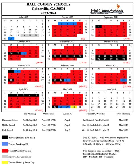 Some highlights for the 2023-24 Hall school calendar - Gainesville Times