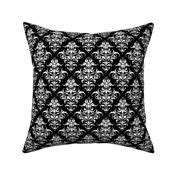 Damask Pattern | Black and White Fabric | Spoonflower