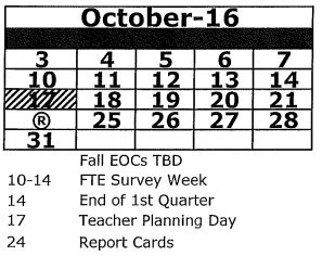 Centennial Elementary School - School District Instructional Calendar - Pasco - 2016-2017