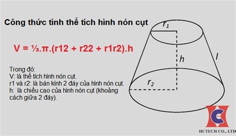 Diện Tích Xung Quanh Hình Nón, Diện Tích Toàn Phần Và Thể Tích